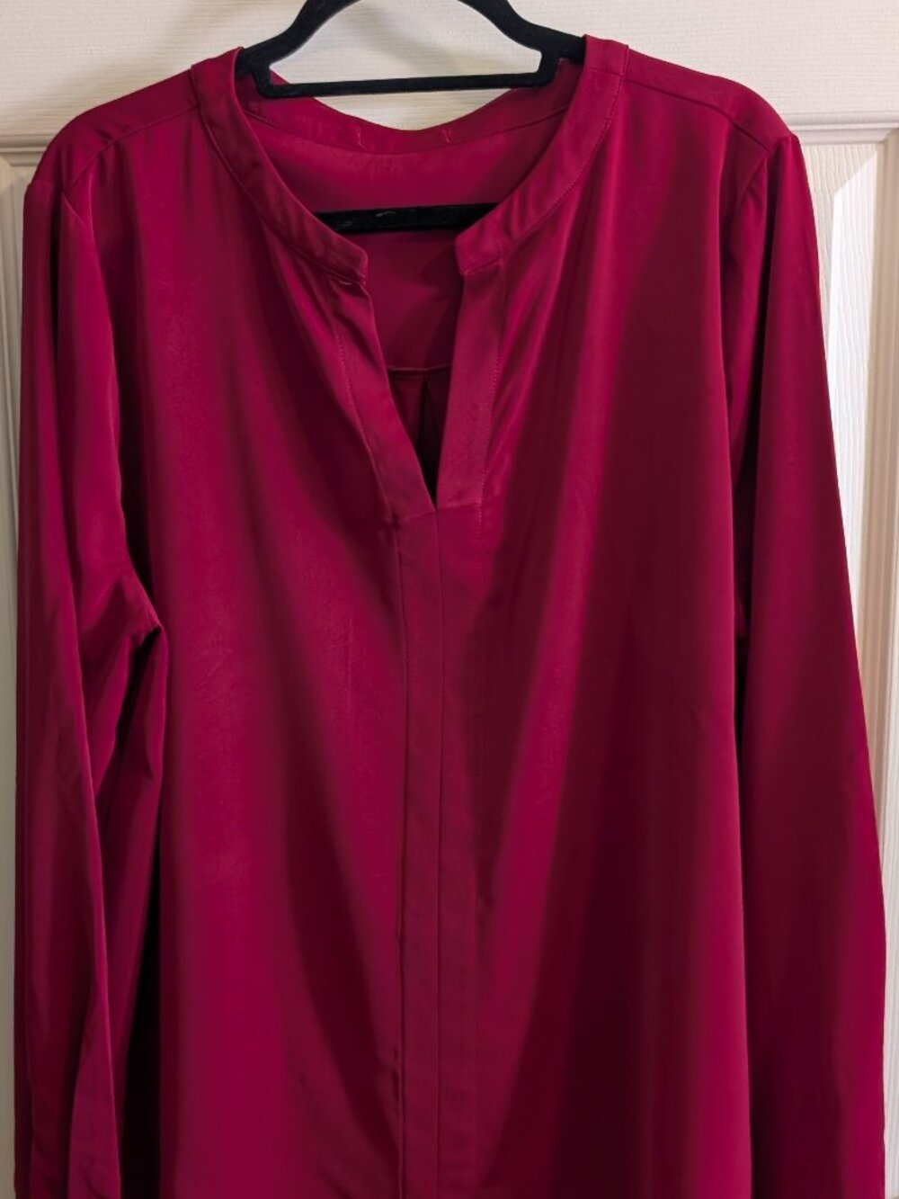 Unbranded Womens Size 2XL (no tag) Maroon Long Sleeve Blouse